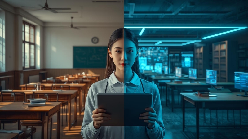 perbandingan efektivitas sekolah konvensional tatap muka dan sekolah daring untuk siswa Generasi Z